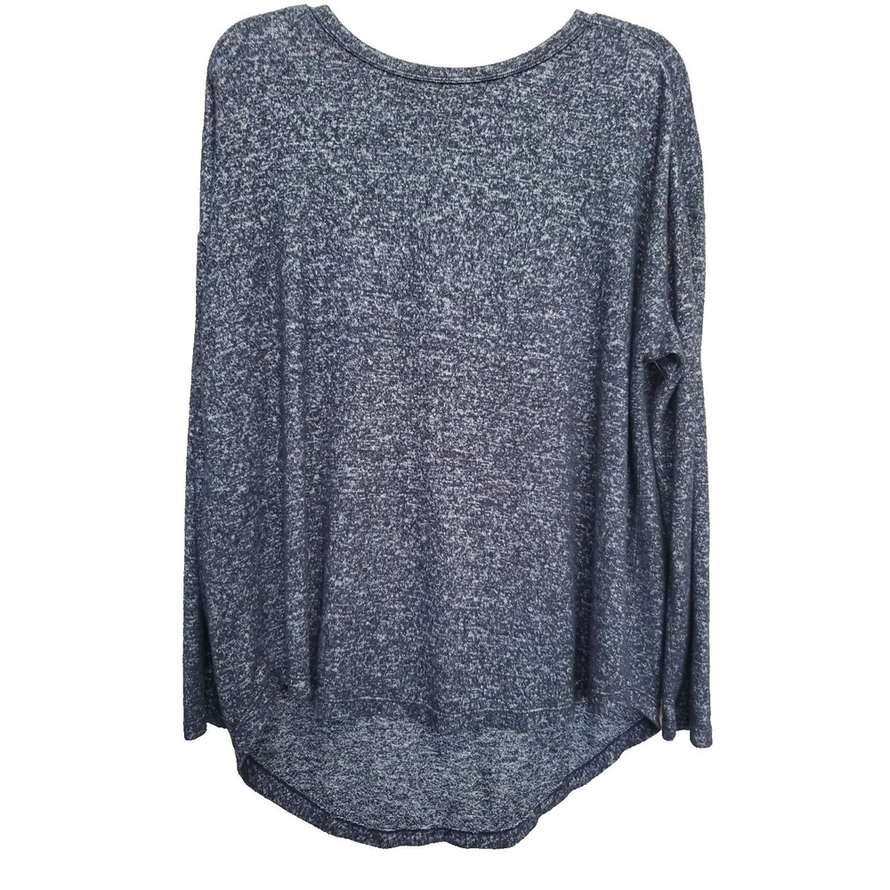 Quince Women's Brushed Long Sleeve High-Low Hem Lounge Tee Size Large Charcoal